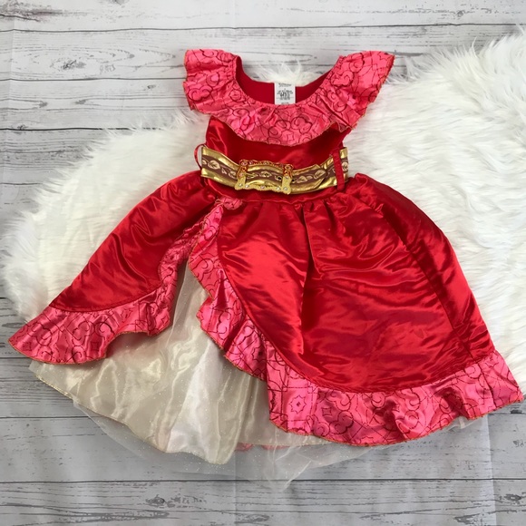 disney princess red and gold dress